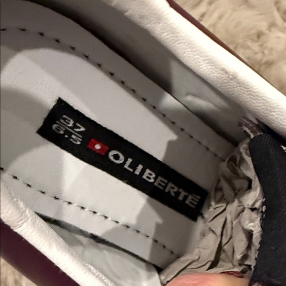 Purple eggplant Leather Sneakers with White Laces 37 size 6.5 - Picture 4 of 6